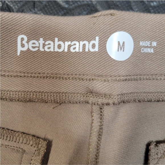 Betabrand Yoga Dress Pants Tan Khaki Womens Size Medium Classic Straight Leg NWT - Picture 10 of 10